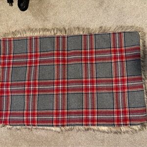 Pottery Barn Red and Gray Plaid pillow cover